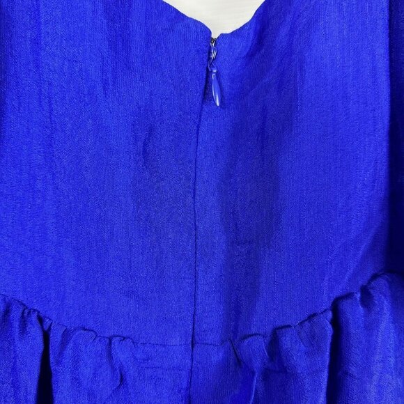 Anthropologie Moulinette Souers Blue Carina Boho Off Shoulder Mini Dress Small - Picture 11 of 15